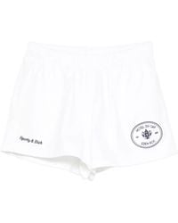 Sporty & Rich - X Hotel Du Cap Eden Roc Eden Crest Logo-Embroidered Trousers - Lyst