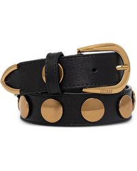 Guess - Stud-Embellished Leather Belt - Lyst
