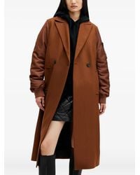 AllSaints - Wool-Blend Double-Breasted Coat - Lyst