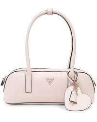 Guess - Isobel Logo-Plaque Heart-Charm Tote Bag - Lyst