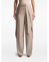 Manière De Voir - Foldover Tailored Trousers With D-Ring Belt - Lyst