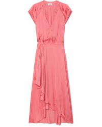 Zadig & Voltaire - Randall Satin Midi Dress - Lyst