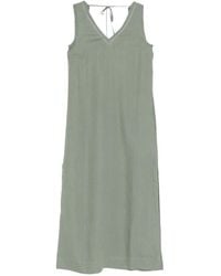 Peserico - V-Neck Sleeveless Midi Dress - Lyst