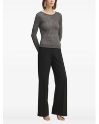 Guess - Metallic-Pullover mit Zopfmuster - Lyst
