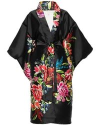 Dolci Follie - Floral Silk Kimono - Lyst