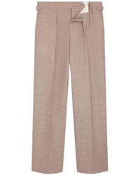 Fursac - Herringbone-Pattern Wool Trousers - Lyst