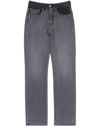 MM6 by Maison Martin Margiela - Two-tone Straight-leg Jeans - Lyst