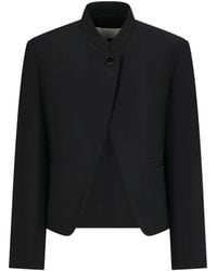 Jil Sander - Mandarin-Collar Wool Jacket - Lyst