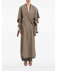 Yehuafan - Asymmetric Cotton Coat - Lyst