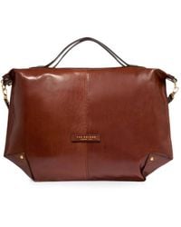 The Bridge - Large Unica Zip-Fastening Leather Tote Bag - Lyst