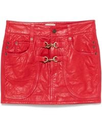 Isabel Marant - Smooth Grain Leather Mini Skirt - Lyst