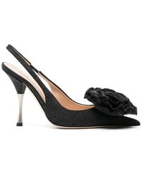 Blumarine - Pumps Con Applicazioni A Fiori 105Mm - Lyst