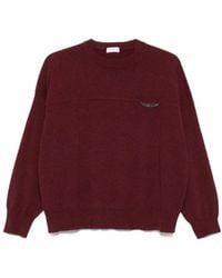 Brunello Cucinelli - Cashmere Sweater With Shiny Detail - Lyst