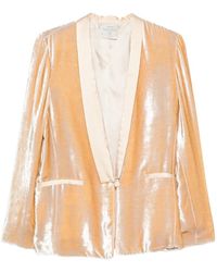 forte_forte - Velvet Shawl-Lapel Blazer - Lyst