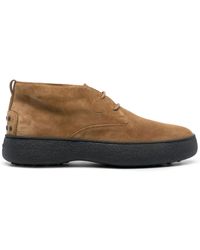 Tod's - W.g. Desert Suede Boots - Lyst