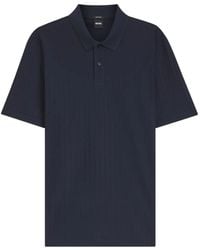 BOSS - Stripe-Textured Polo Shirt - Lyst
