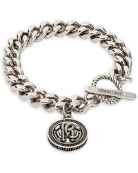 Roberto Cavalli - Mirror Snake Monogram Bracelet - Lyst
