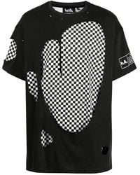 Haculla - T-Shirt Im Layering-Look Mit Schachbrettmuster - Lyst