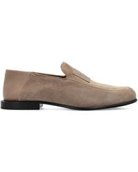 Givenchy - Label Suede Loafers - Lyst