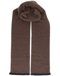 Fedeli - Contrast-Trim Cashmere Scarf - Lyst