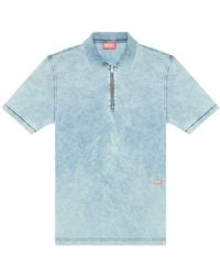 DIESEL - T-Smith-Zip Poloshirt - Lyst