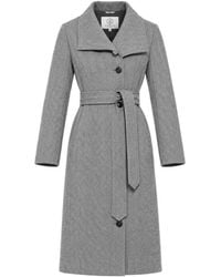 Norwegian Wool - Herringbone Belted Coat - Lyst