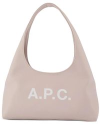 A.P.C. - Baby Ninon Logo-Print Tote Bag - Lyst