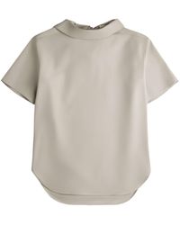Tod's - High-neck Cotton Blouse - Lyst
