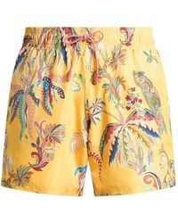 Etro - Palm Tree-Print Swim Shorts - Lyst