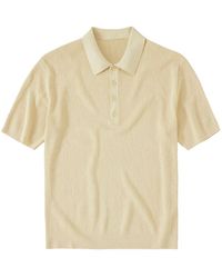 Closed - Poloshirt aus Leinen mit Waffelstrick-Muster - Lyst