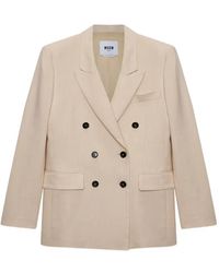 MSGM - Double-Breasted Blazer - Lyst