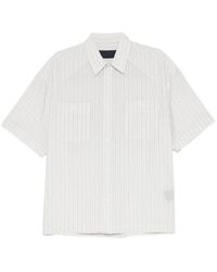 Juun.J - Pinstripe Short-Sleeve Shirt - Lyst
