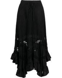 Claudie Pierlot - Jupe Plissée À Ourlet Asymétrique - Lyst