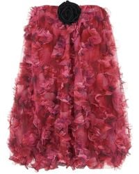 KENZIE KLAMBIE - Floral-Print Ruffled Mini Dress - Lyst