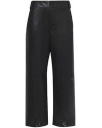 Proenza Schouler - Leather Cropped Straight-Leg Trousers - Lyst
