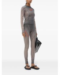 Alexander Wang Ribbed Legging in Gray | Lyst