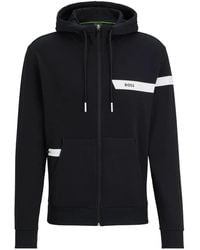 BOSS - Logo Stripe-Print Hoodie - Lyst
