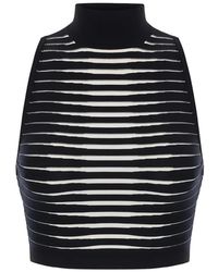Elisabetta Franchi - Zebra-Jacquard Knit Top - Lyst