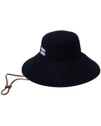 Miu Miu - Drill Logo-Embroidered Hat - Lyst