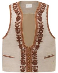Into The East - Beaded U-Neck Waistcoat - Lyst