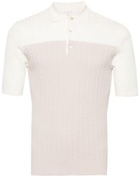 Eleventy - Cable-knit Polo Shirt - Lyst
