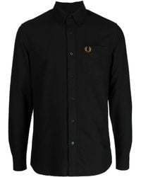 Fred Perry - Oxford Logo-Embroidered Cotton Shirt - Lyst