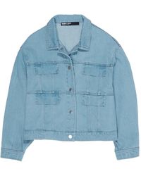 Bimba Y Lola - Cropped Denim Jacket - Lyst