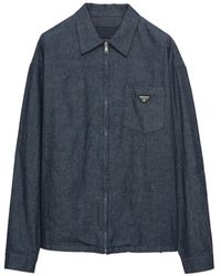 Prada - Chambray Shirt - Lyst