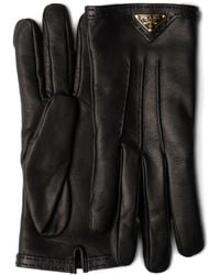 Prada - Leather Gloves - Lyst