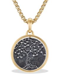 David Yurman - 18kt Yellow Gold And Silver Amulet Life & Death Pendant - Lyst