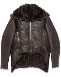 Rick Owens - Shearling Zip-Front Jacket - Lyst