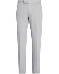 Zegna - Summer Chino Cotton-linen Trousers - Lyst