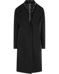 Herno - Detachable-Collar Single-Breasted Wool Coat - Lyst