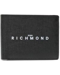 John Richmond - Logo-printed Grained Leather Wallet - Lyst